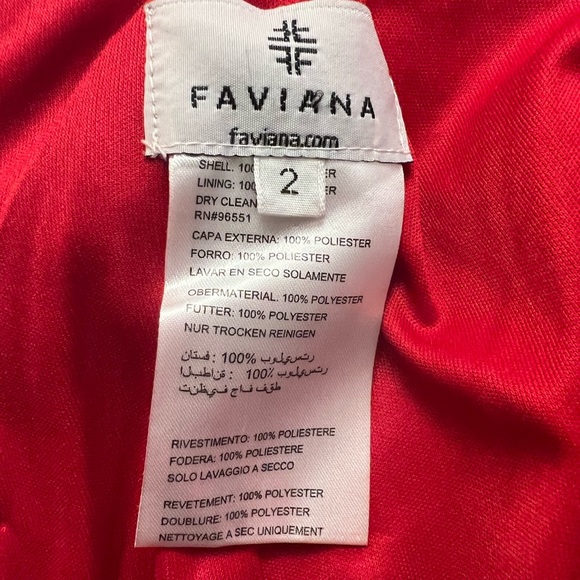 Faviana Open Back Red Gown - Picture 5 of 6